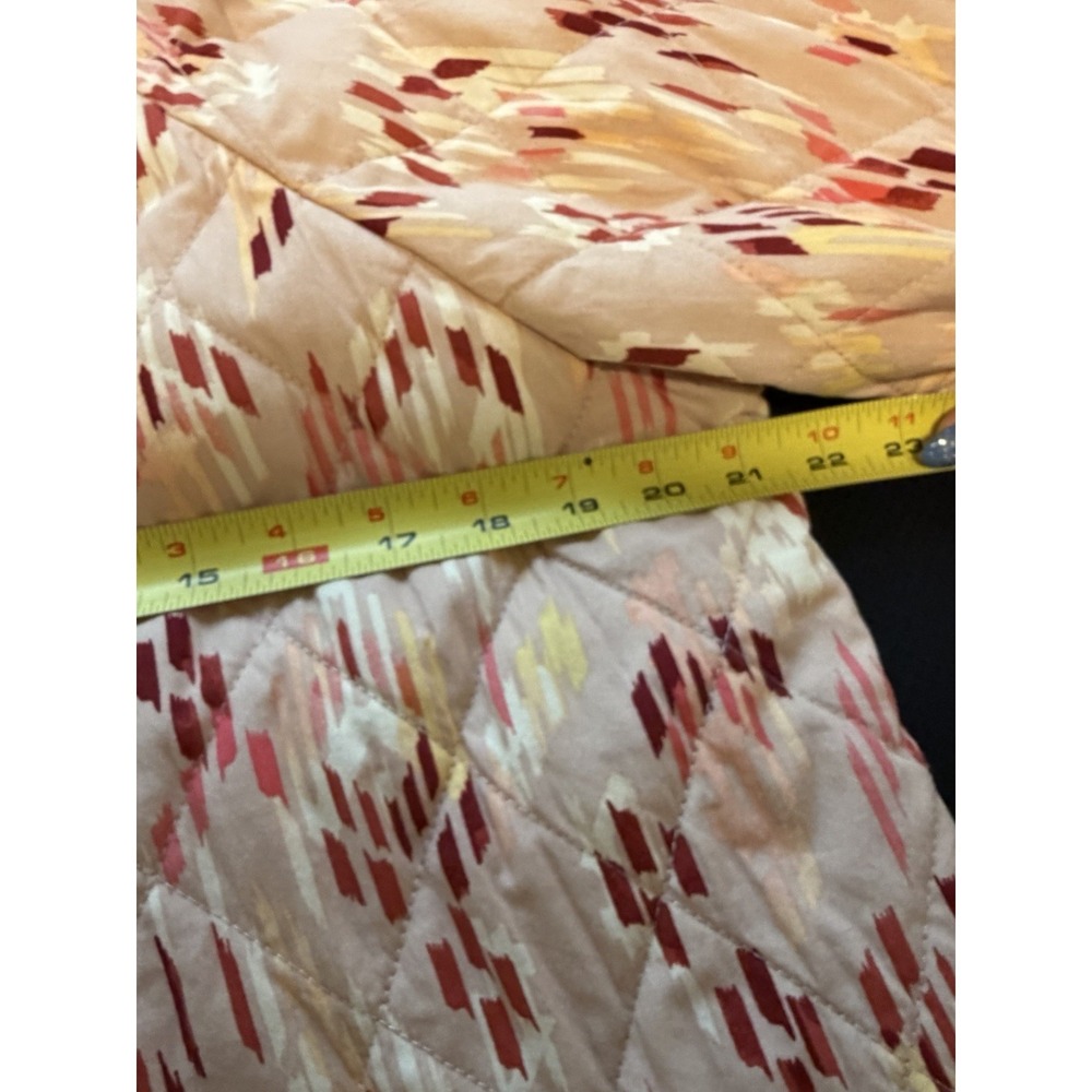 Knox Rose Peach Quilted Belted Jacket~ M~Southwestern Aztec Print Cotton Blend - Picture 12 of 14